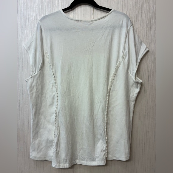 Soft Surroundings Breelyn Top Cap Sleeves 2X White Cottage core - Picture 6 of 8